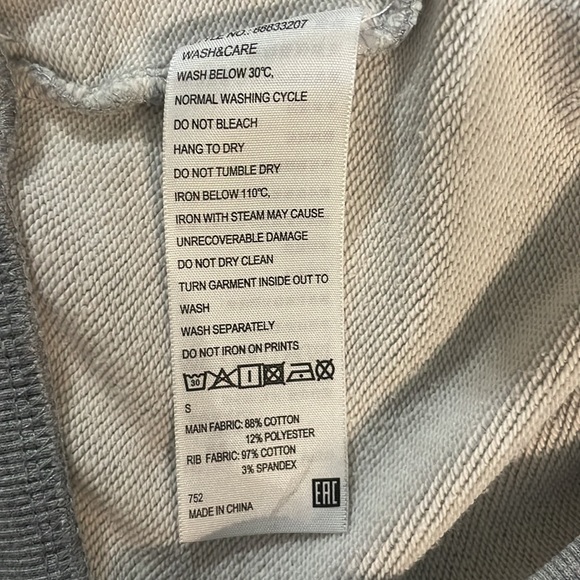 Baleno Grey Crewneck Stay Cool Sweatshirt Size Small - Picture 12 of 12